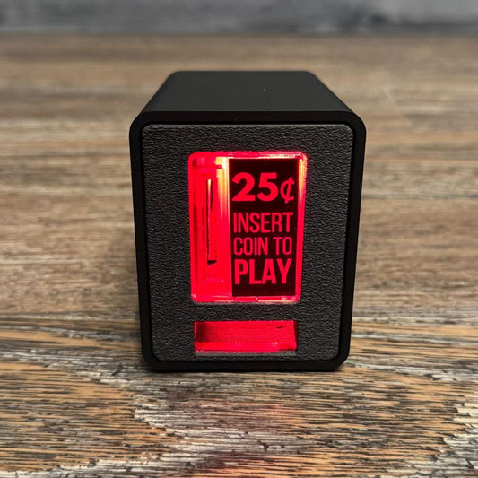 Tinybrights Insert Coin Cube by Chronic Concepts with Illuminated Button, Coin Slot, and Arcade Sound Effects